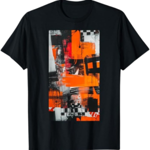 Graffiti Orange Abstract Art T-Shirt