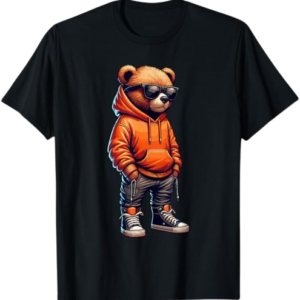 Graphic Teddy Bear Hip Hop Streetwear T-Shirt